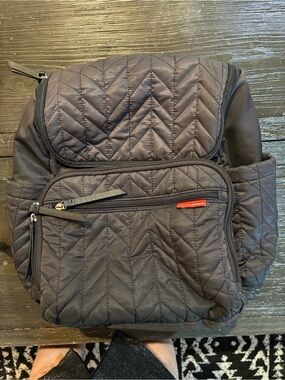 Skip Hop Quilted Black Baby Backpack